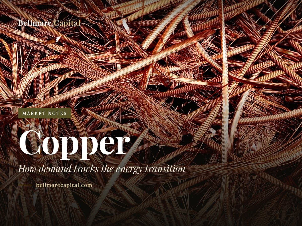A tangle of bare copper wire, under the headline Copper